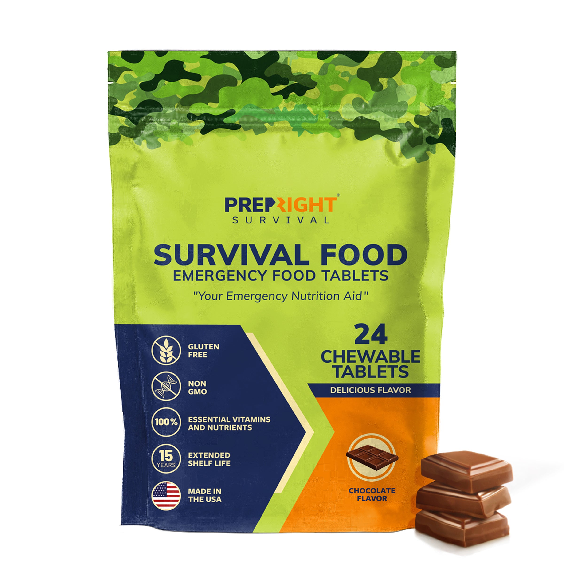 Survival Tabs 5-Pack 24 tabs per pack Chocolate